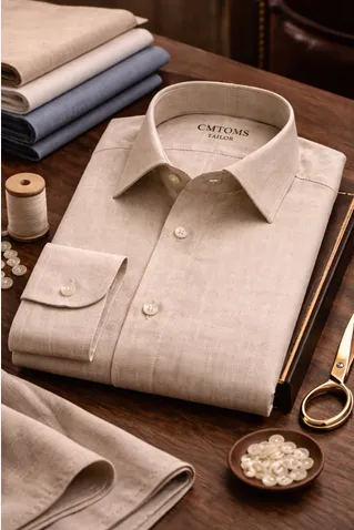 A custom shirt made to measure at Kachins Tailors